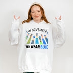 In November We Wear Blue Design - Diabetes Unisex Crewneck T-Shirt Sweatshirt Hoodie