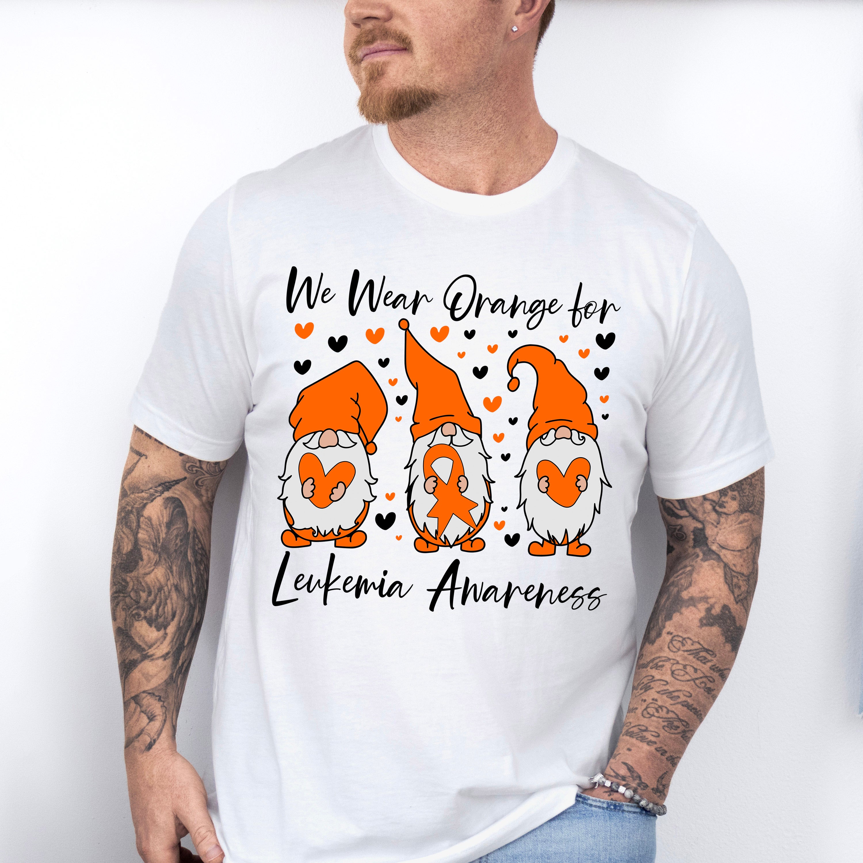 We Wear Orange Leukemia Awareness - Leukemia Unisex Crewneck T-Shirt Sweatshirt Hoodie
