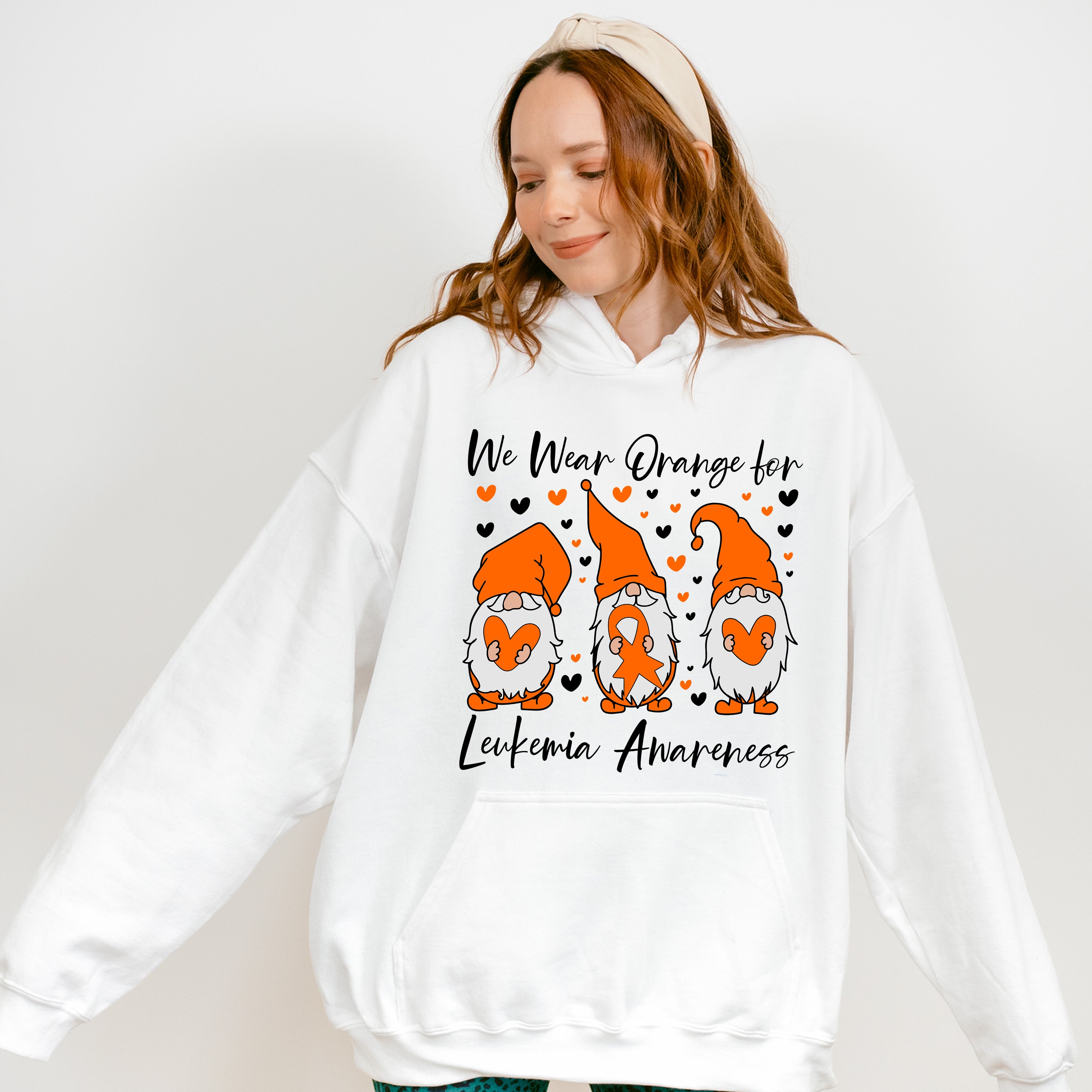 We Wear Orange Leukemia Awareness - Leukemia Unisex Crewneck T-Shirt Sweatshirt Hoodie