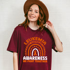 We Fight Together Leukemia Awareness - Leukemia Unisex Crewneck T-Shirt Sweatshirt Hoodie