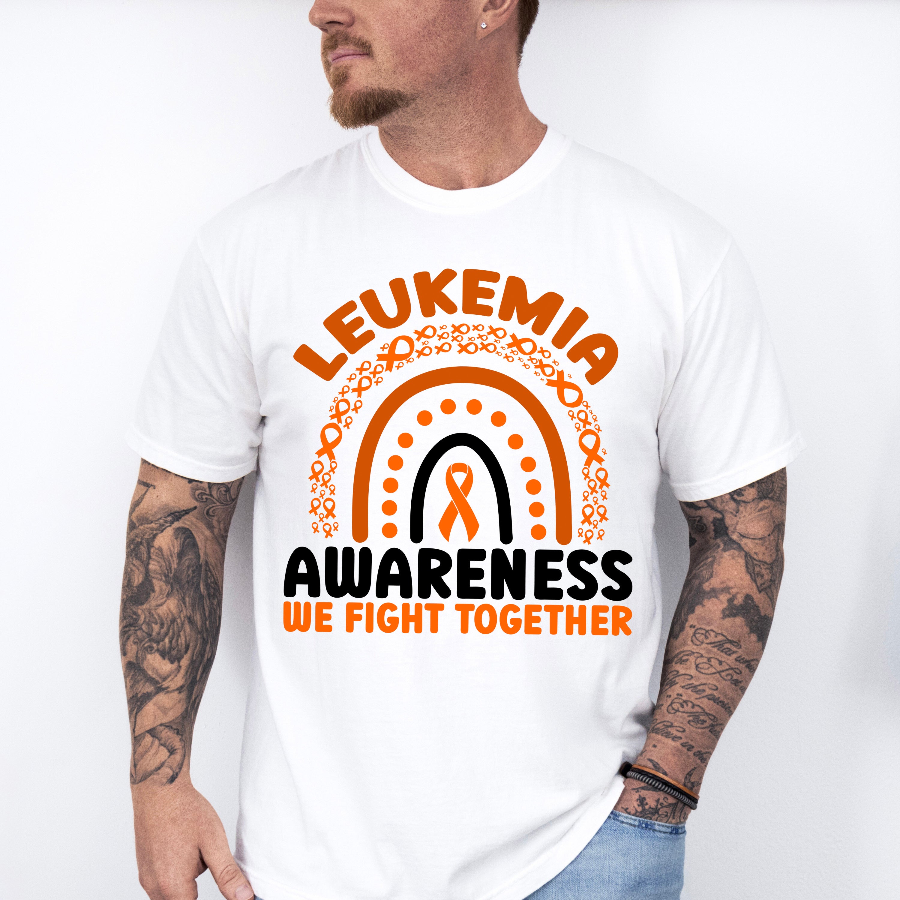 We Fight Together Leukemia Awareness - Leukemia Unisex Crewneck T-Shirt Sweatshirt Hoodie
