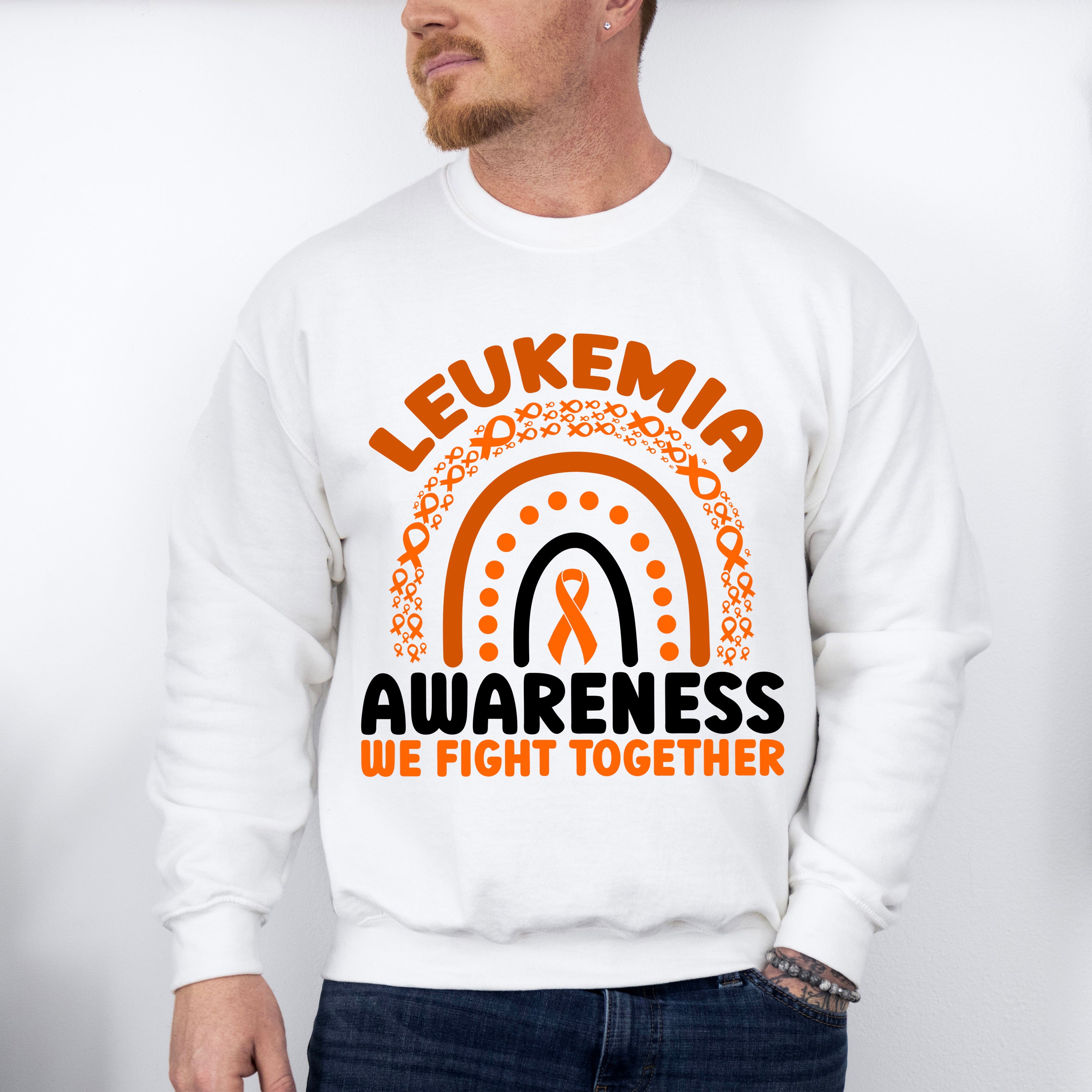 We Fight Together Leukemia Awareness - Leukemia Unisex Crewneck T-Shirt Sweatshirt Hoodie