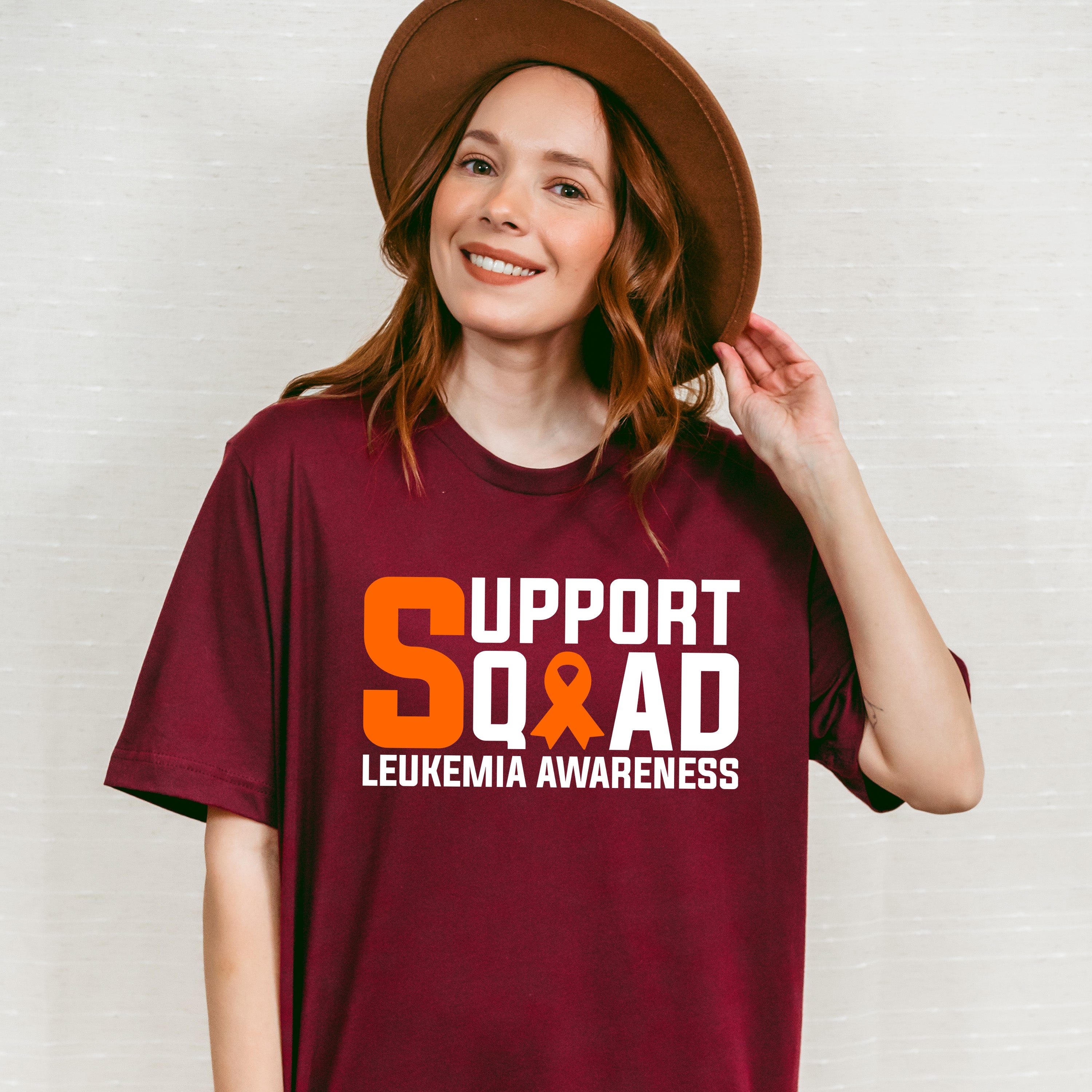 Support Squad Leukemia Awareness - Leukemia Unisex Crewneck T-Shirt Sweatshirt Hoodie