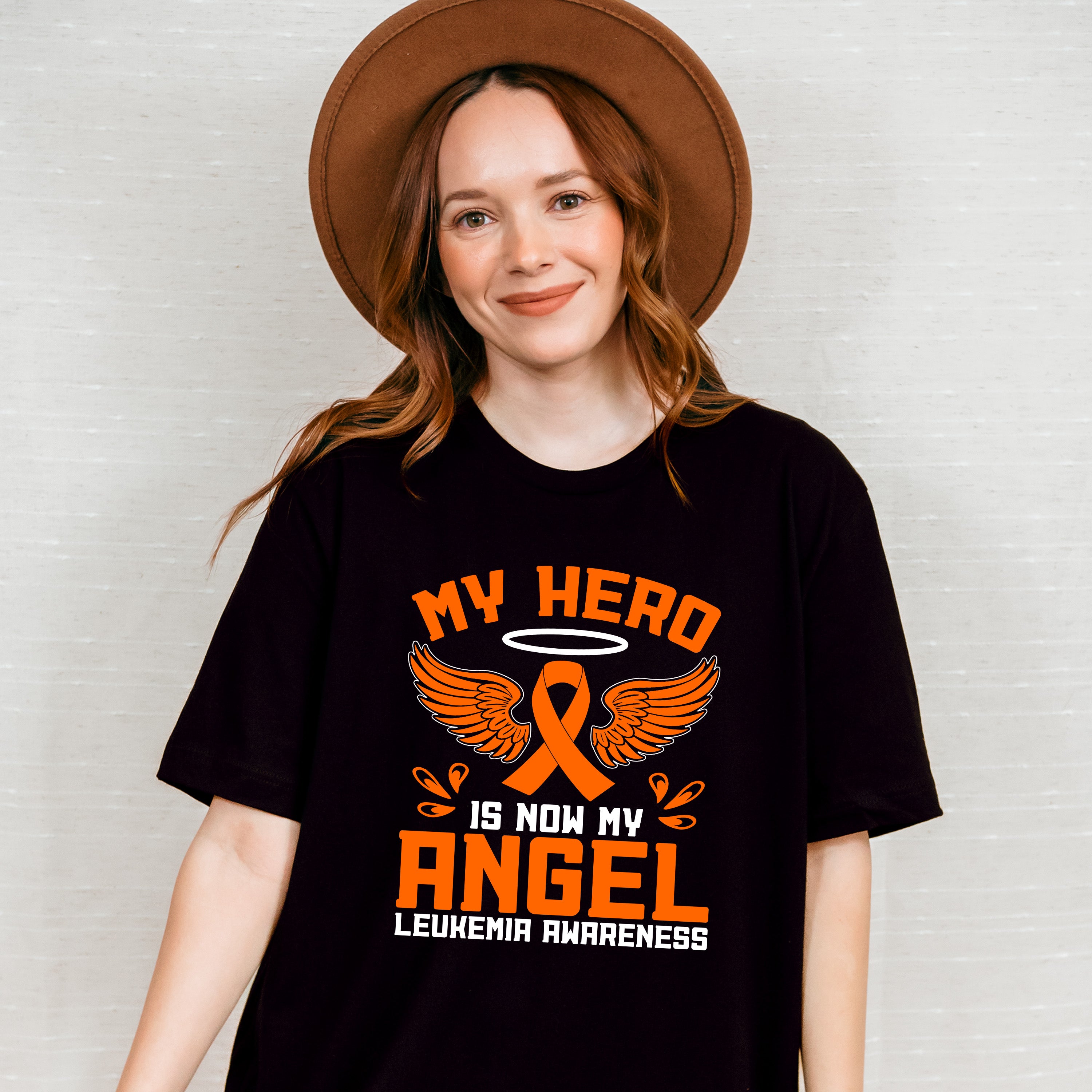 My Hero Is Now My Angel - Leukemia Unisex Crewneck T-Shirt Sweatshirt Hoodie