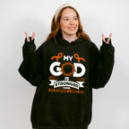 My God Is Stronger - Leukemia Unisex Crewneck T-Shirt Sweatshirt Hoodie