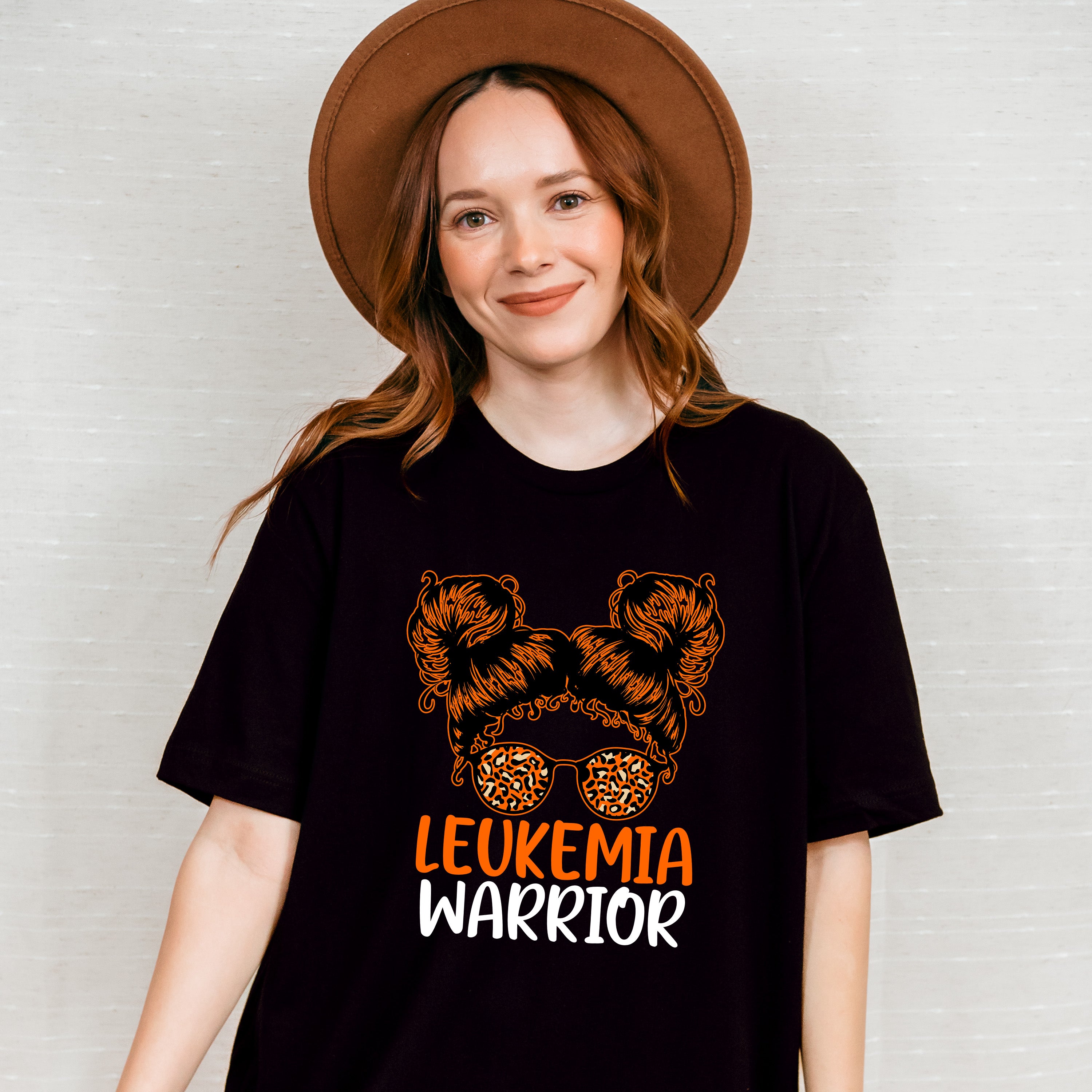Leukemia Warrior Girl Design - Leukemia Unisex Crewneck T-Shirt Sweatshirt Hoodie
