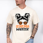 Leukemia Warrior Girl Design - Leukemia Unisex Crewneck T-Shirt Sweatshirt Hoodie