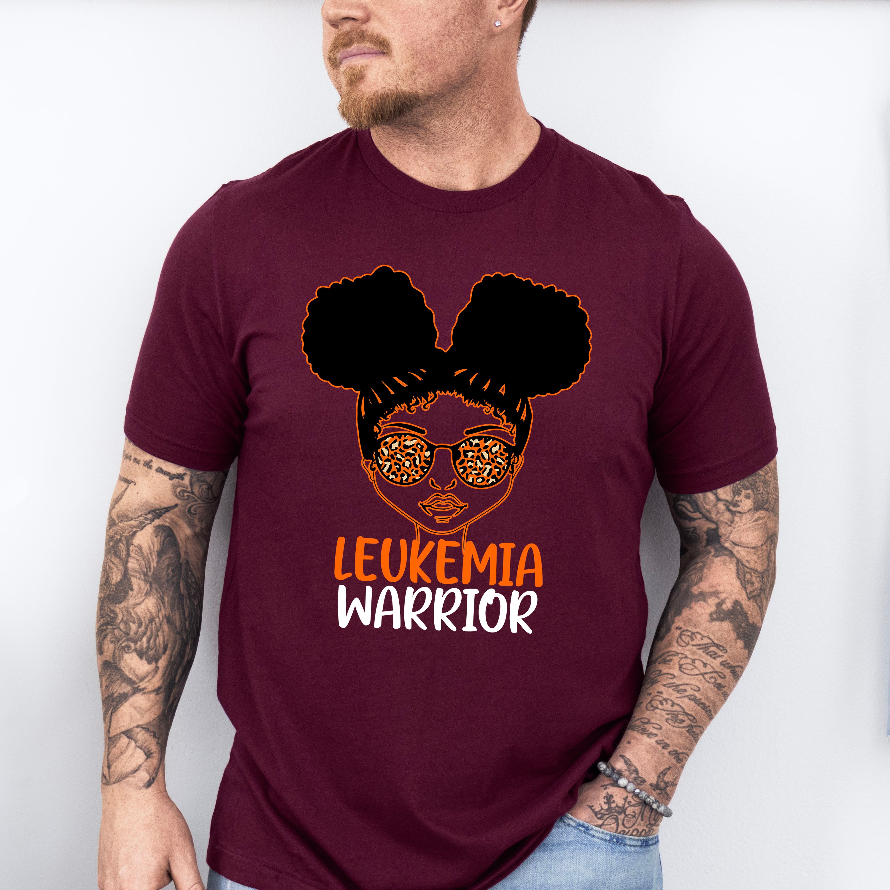 Leukemia Warrior Sunglasses Design - Leukemia Unisex Crewneck T-Shirt Sweatshirt Hoodie