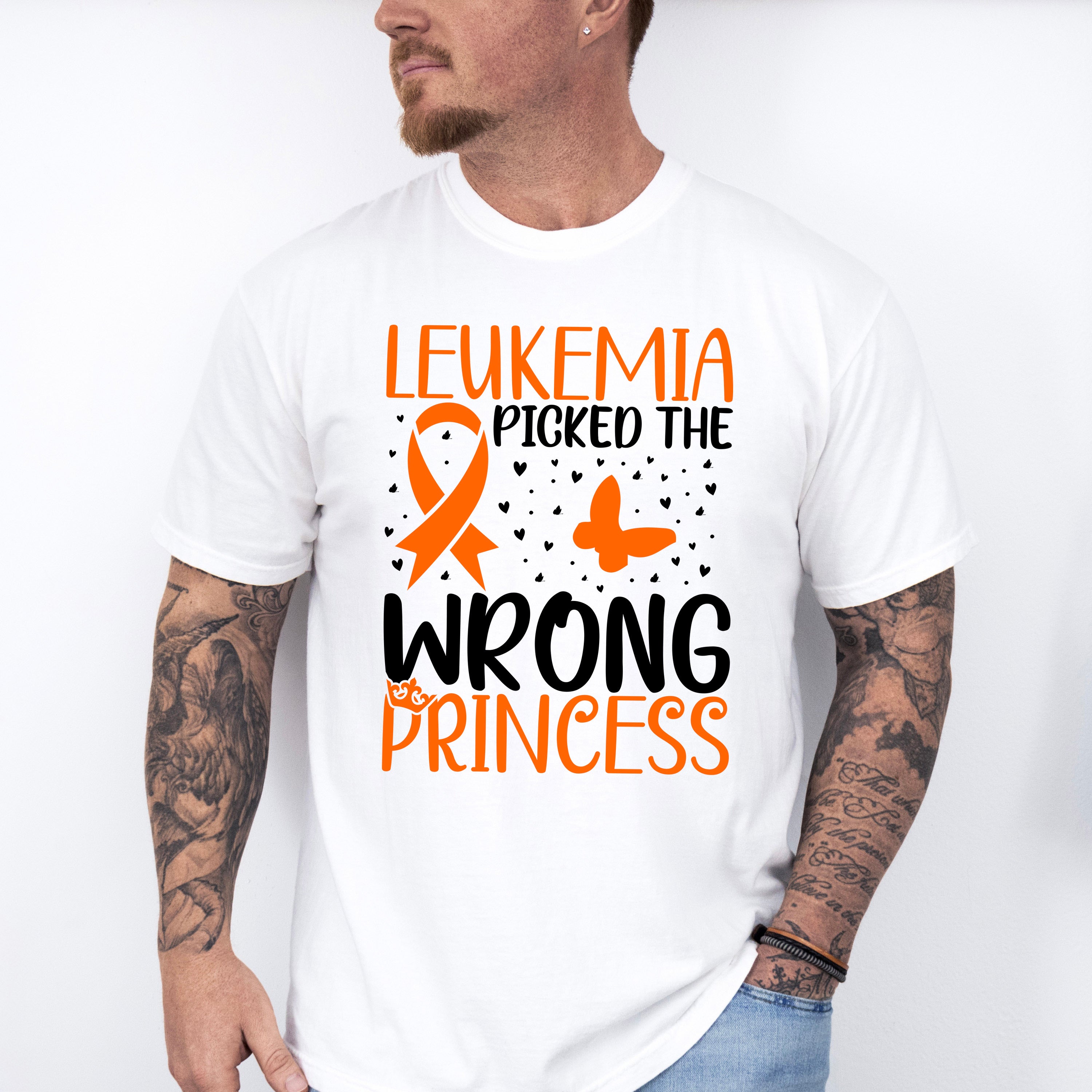 Leukemia Picked Wrong Princess - Leukemia Unisex Crewneck T-Shirt Sweatshirt Hoodie