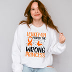 Leukemia Picked Wrong Princess - Leukemia Unisex Crewneck T-Shirt Sweatshirt Hoodie