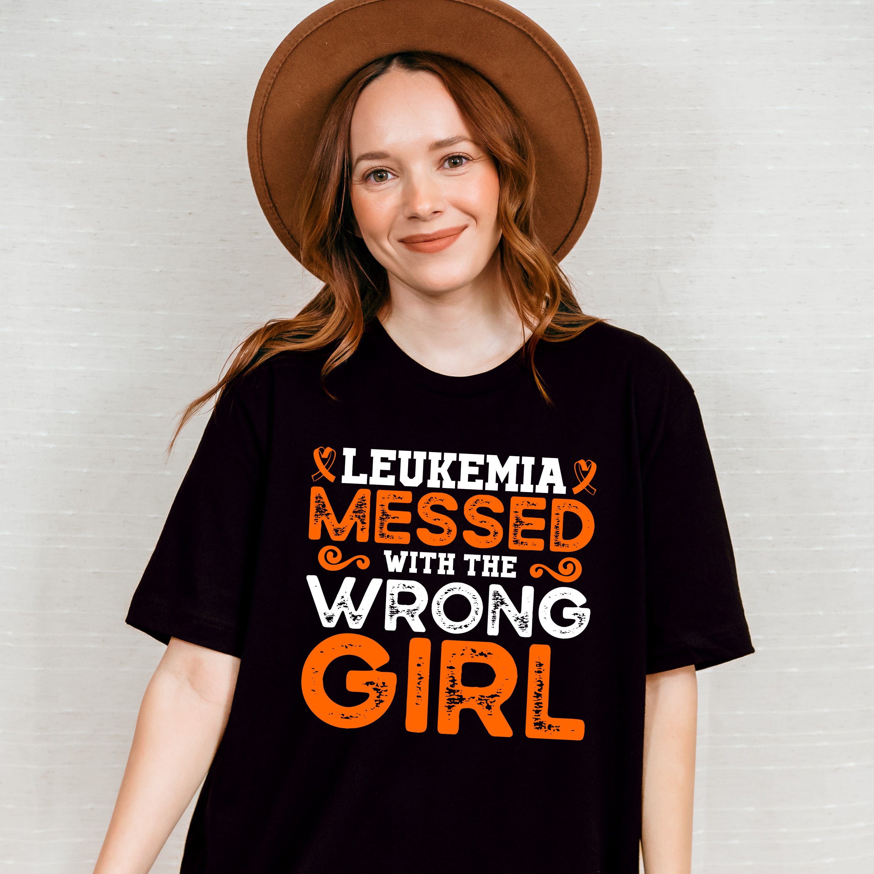 Leukemia Messed With The Wrong Girl - Leukemia Unisex Crewneck T-Shirt Sweatshirt Hoodie