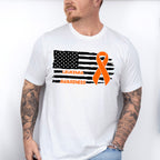 Leukemia Awareness USA Flag - Leukemia Unisex Crewneck T-Shirt Sweatshirt Hoodie