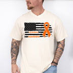 Leukemia Awareness USA Flag - Leukemia Unisex Crewneck T-Shirt Sweatshirt Hoodie