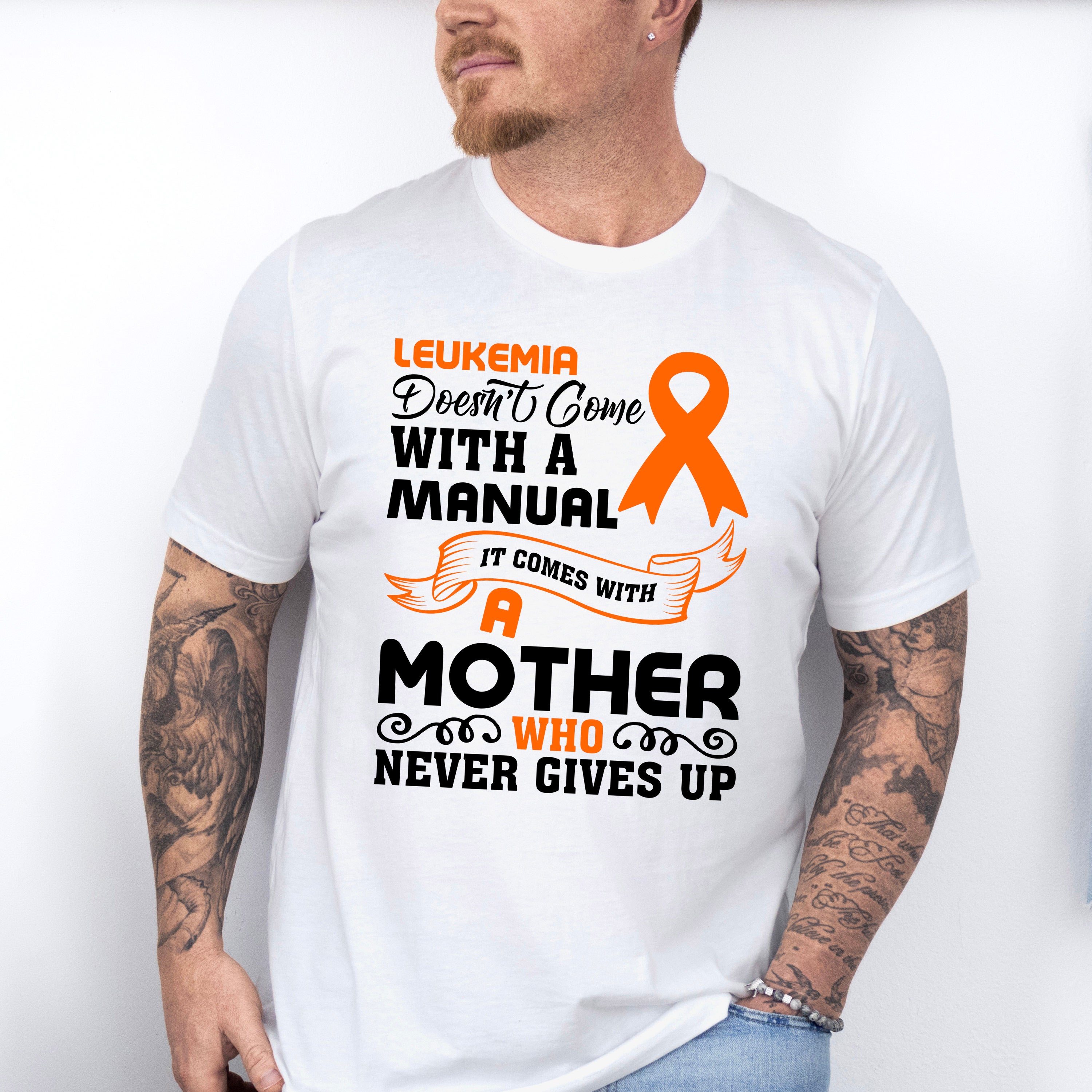 Leukemia Doesn't Come With A Manual - Leukemia Unisex Crewneck T-Shirt Sweatshirt Hoodie