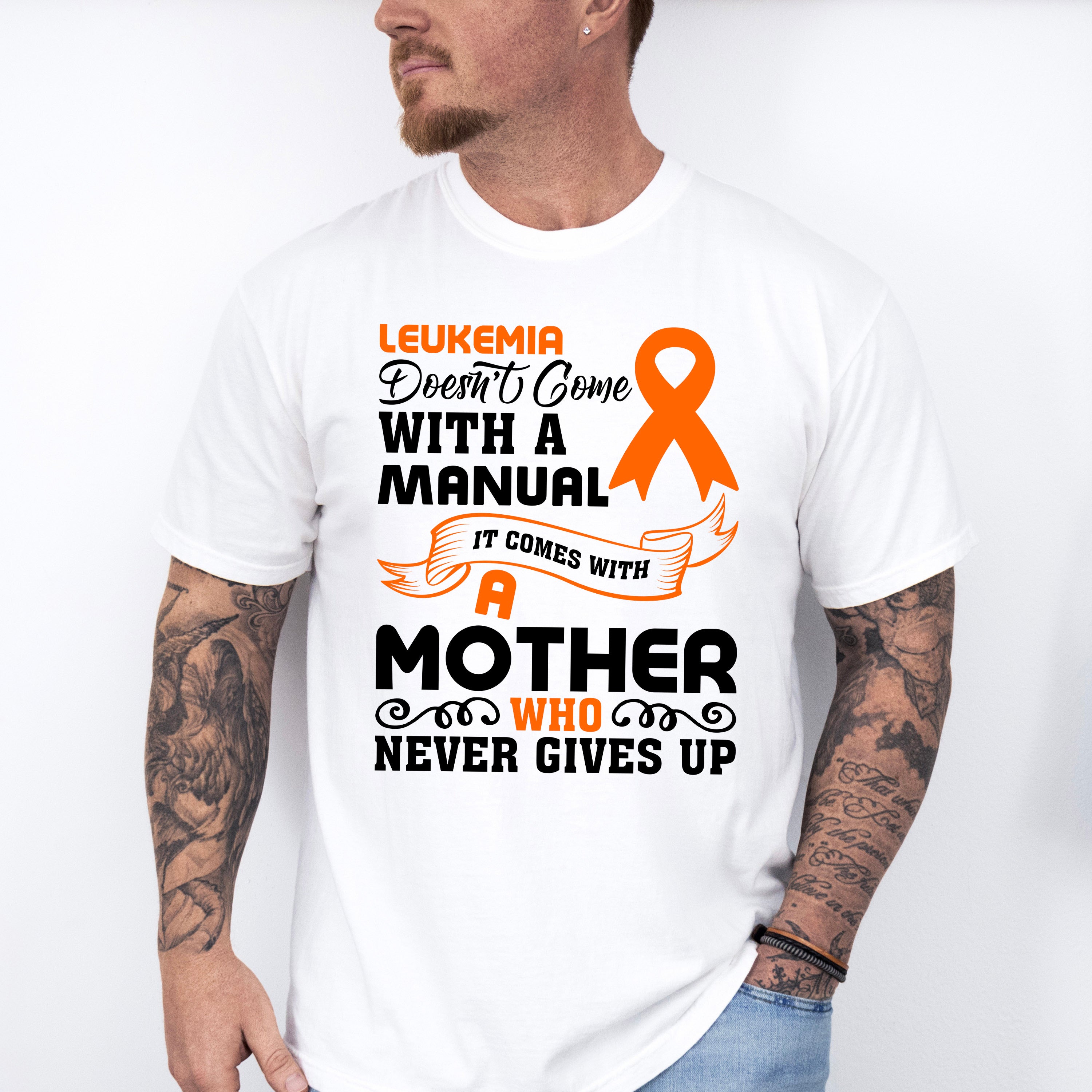 Leukemia Doesn't Come With A Manual - Leukemia Unisex Crewneck T-Shirt Sweatshirt Hoodie