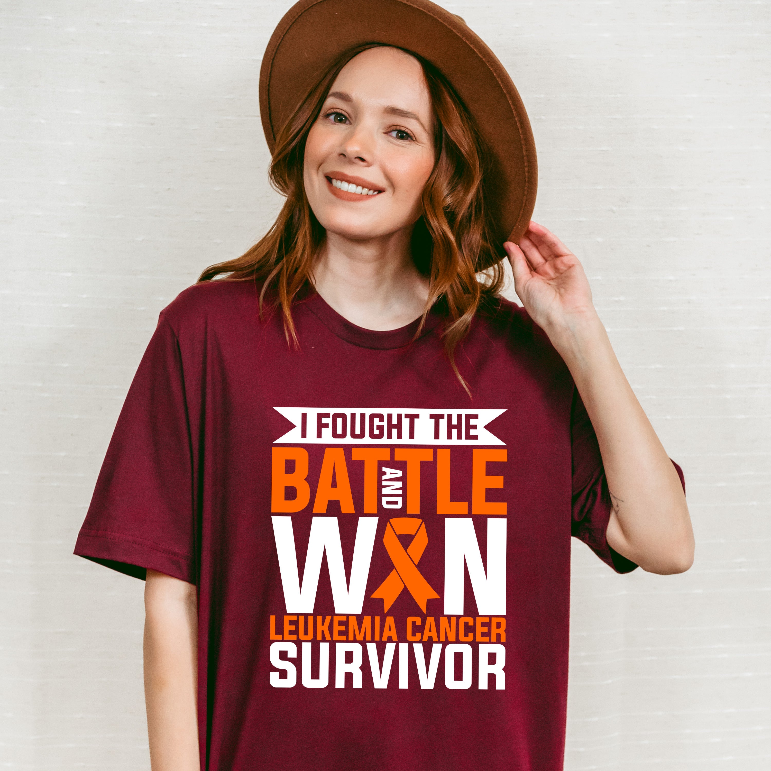 I Fought The Battle And Won - Leukemia Unisex Crewneck T-Shirt Sweatshirt Hoodie