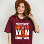 I Fought The Battle And Won - Leukemia Unisex Crewneck T-Shirt Sweatshirt Hoodie
