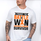 I Fought The Battle And Won - Leukemia Unisex Crewneck T-Shirt Sweatshirt Hoodie