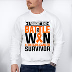 I Fought The Battle And Won - Leukemia Unisex Crewneck T-Shirt Sweatshirt Hoodie