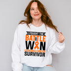 I Fought The Battle And Won - Leukemia Unisex Crewneck T-Shirt Sweatshirt Hoodie