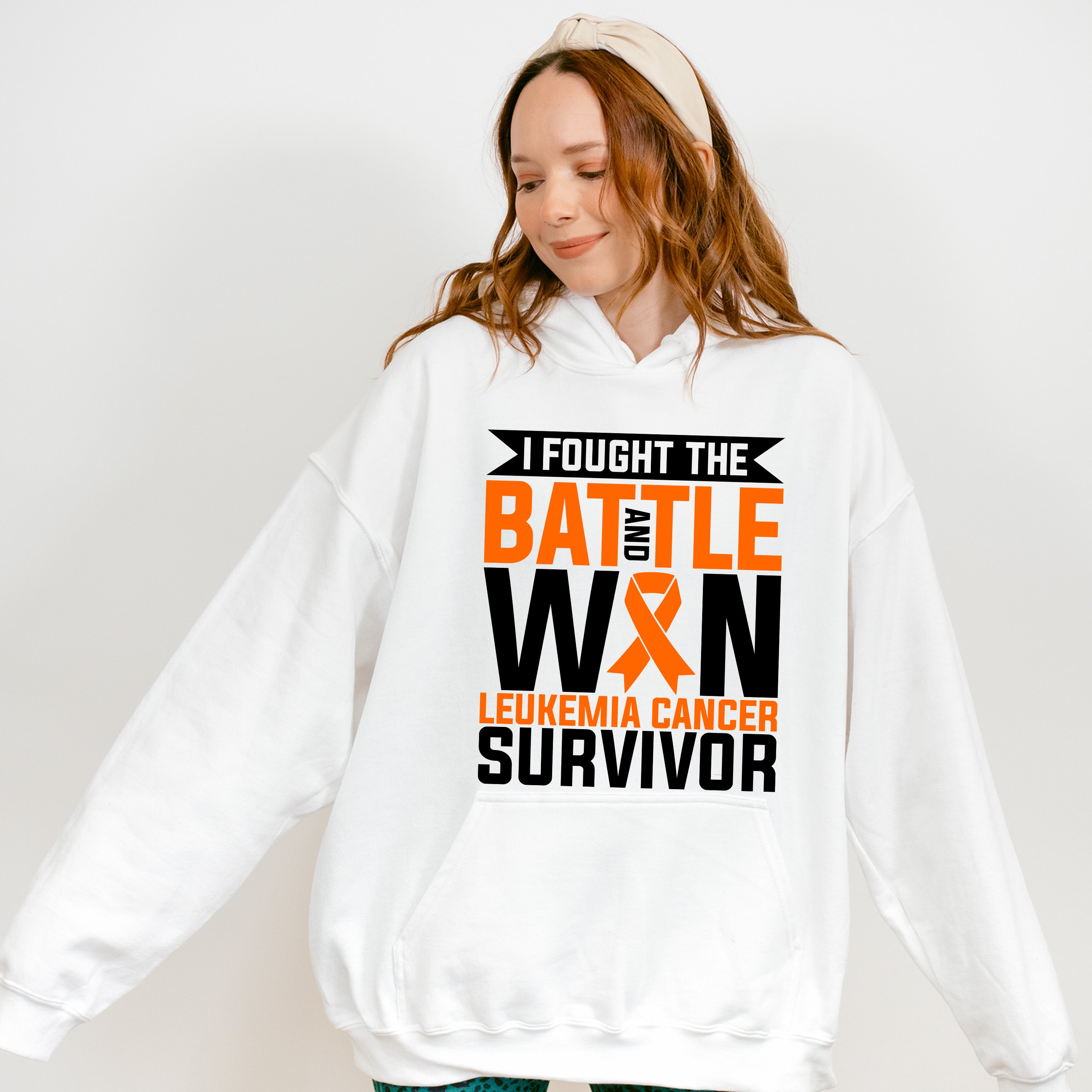 I Fought The Battle And Won - Leukemia Unisex Crewneck T-Shirt Sweatshirt Hoodie