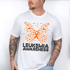 Leukemia Awareness Butterfly Design - Leukemia Unisex Crewneck T-Shirt Sweatshirt Hoodie