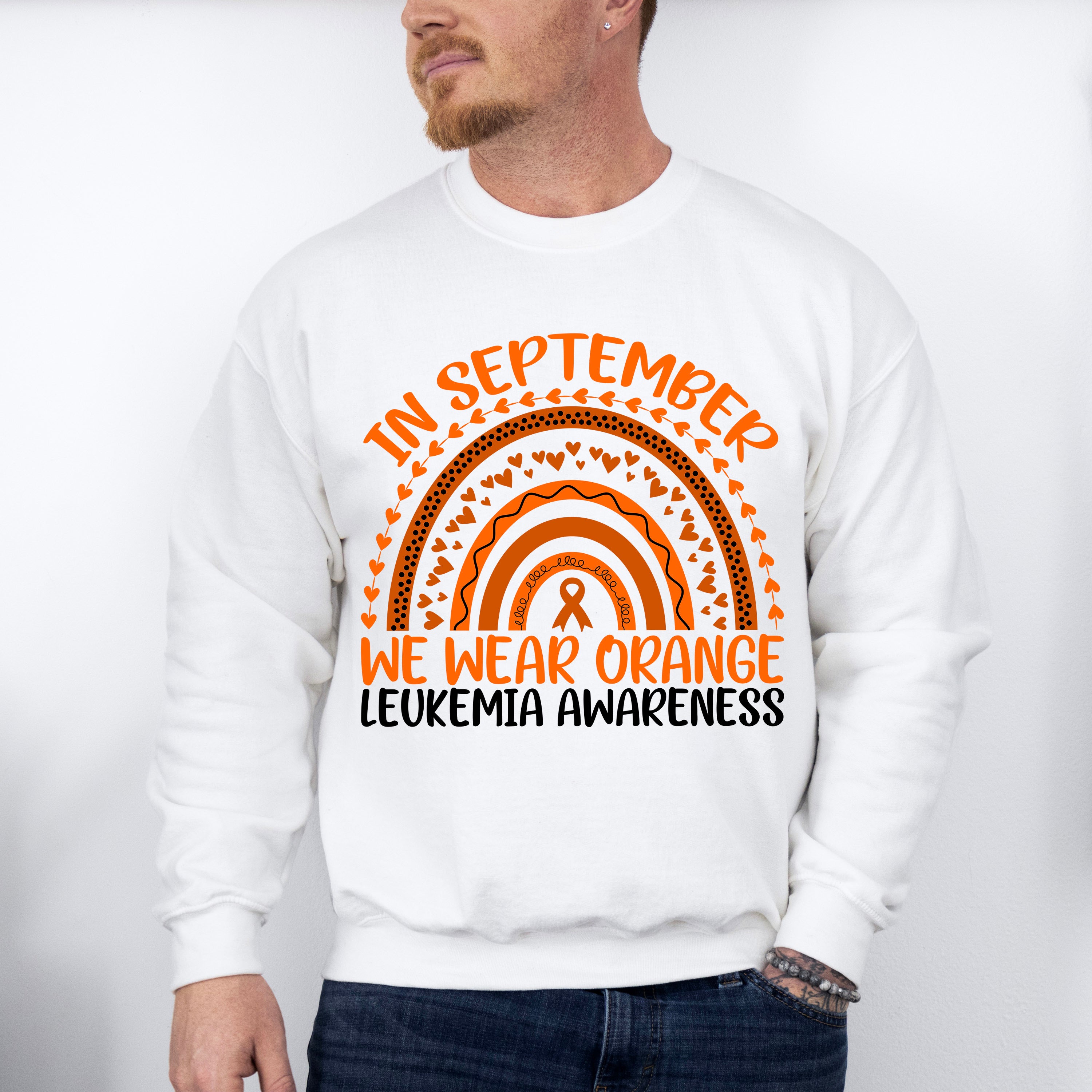 In September We Wear Orange - Leukemia Unisex Crewneck T-Shirt Sweatshirt Hoodie