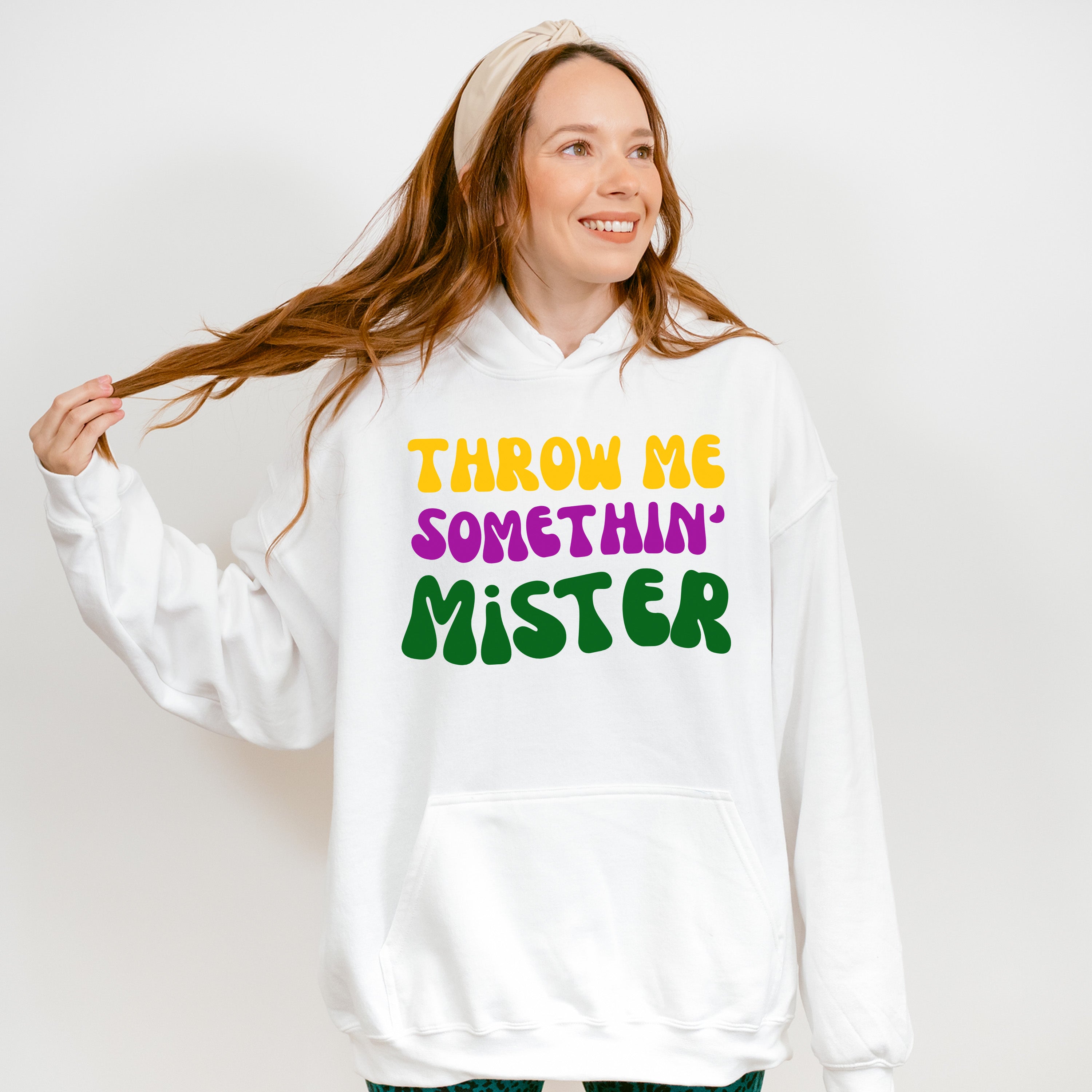 Throw Me Somethin Mister - Mardi Gras Unisex Crewneck T-Shirt Sweatshirt Hoodie