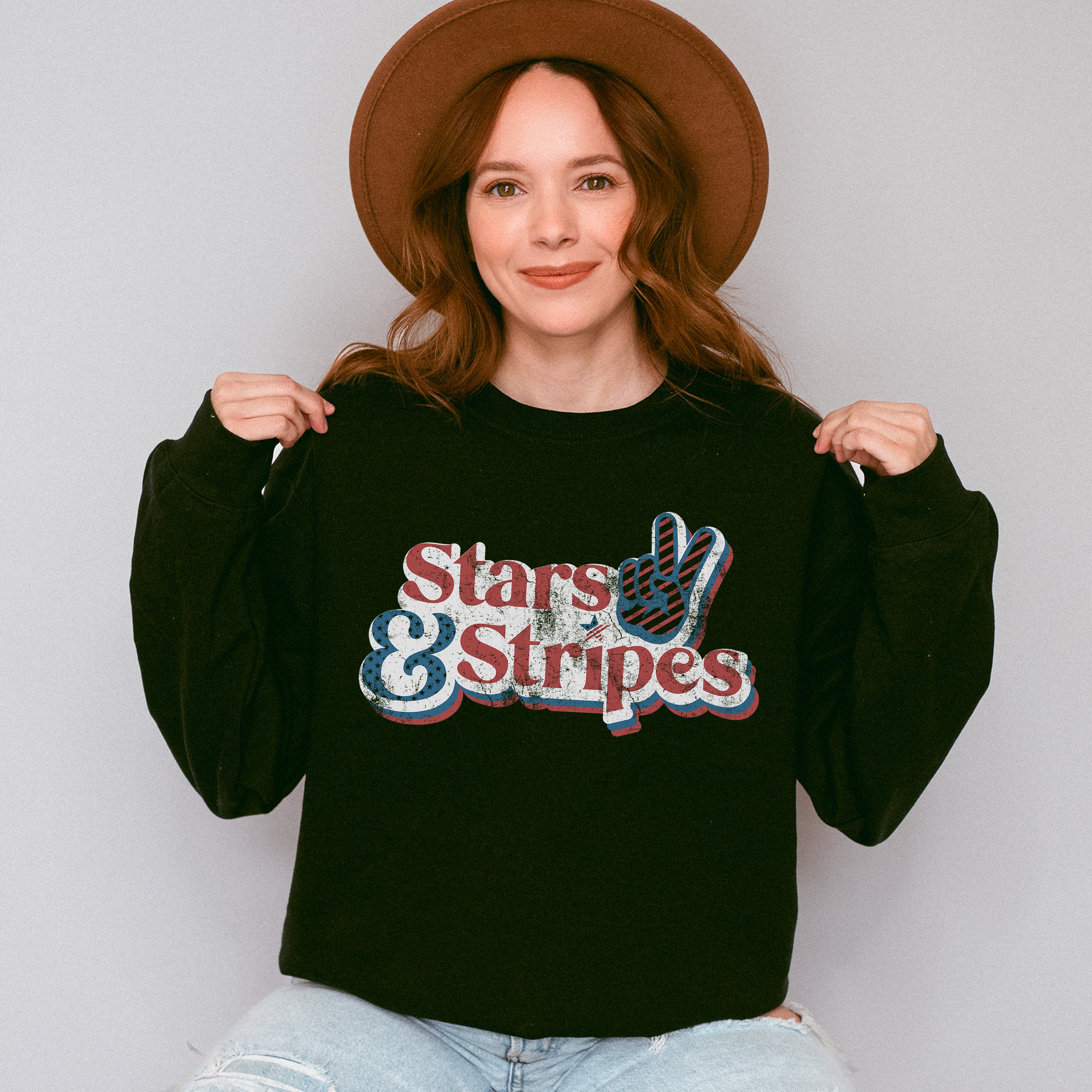 Stars And Stripes 4th Of July Unisex Crewneck T-Shirt Sweatshirt Hoodie