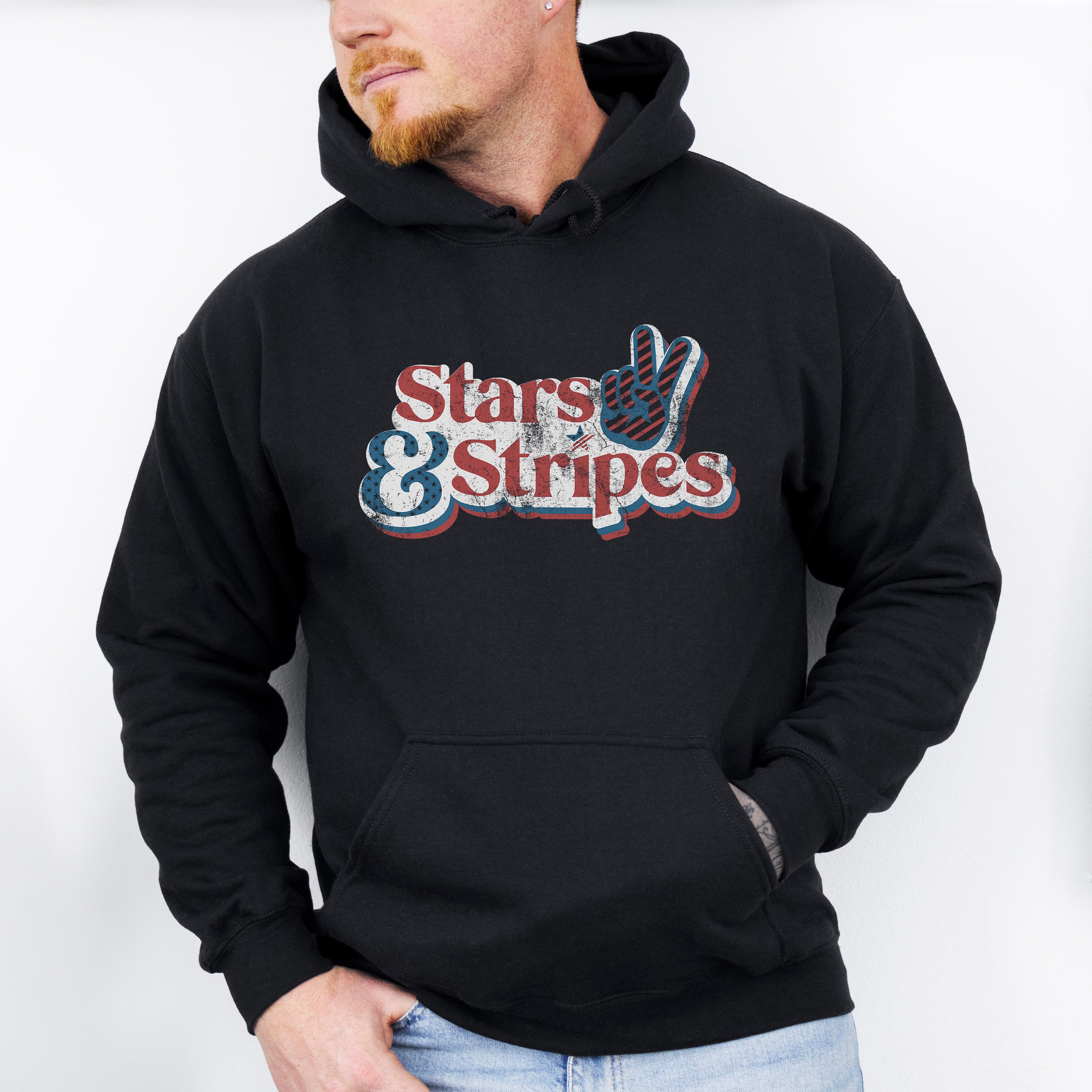 Stars And Stripes 4th Of July Unisex Crewneck T-Shirt Sweatshirt Hoodie
