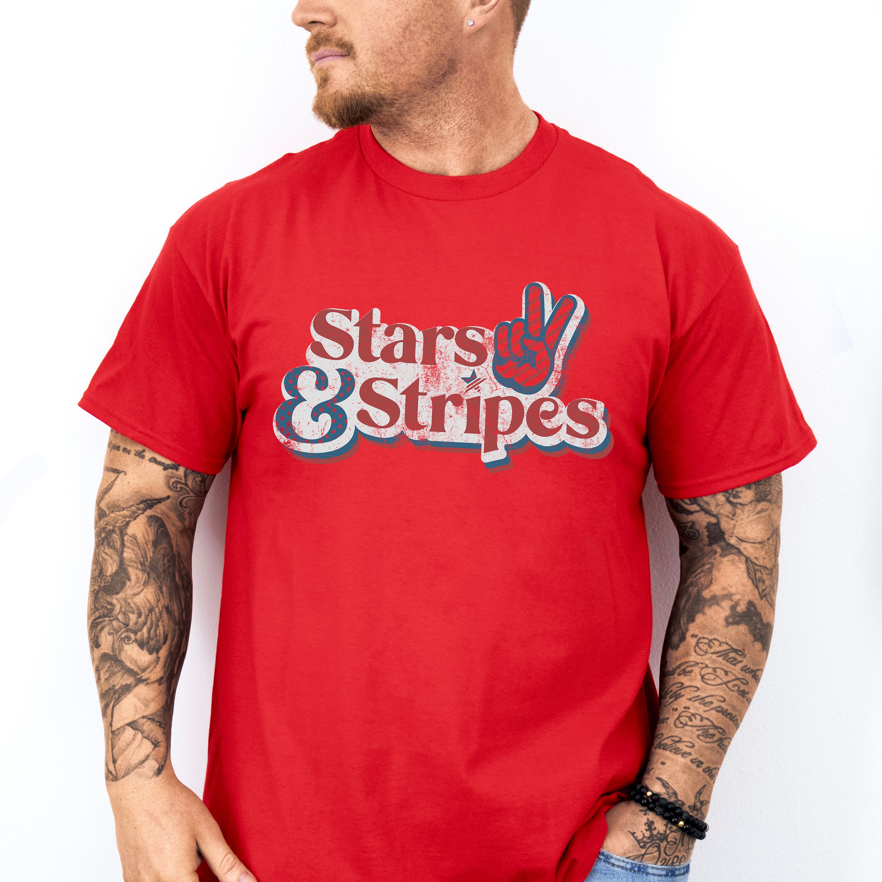Stars And Stripes 4th Of July Unisex Crewneck T-Shirt Sweatshirt Hoodie