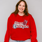 Stars And Stripes 4th Of July Unisex Crewneck T-Shirt Sweatshirt Hoodie