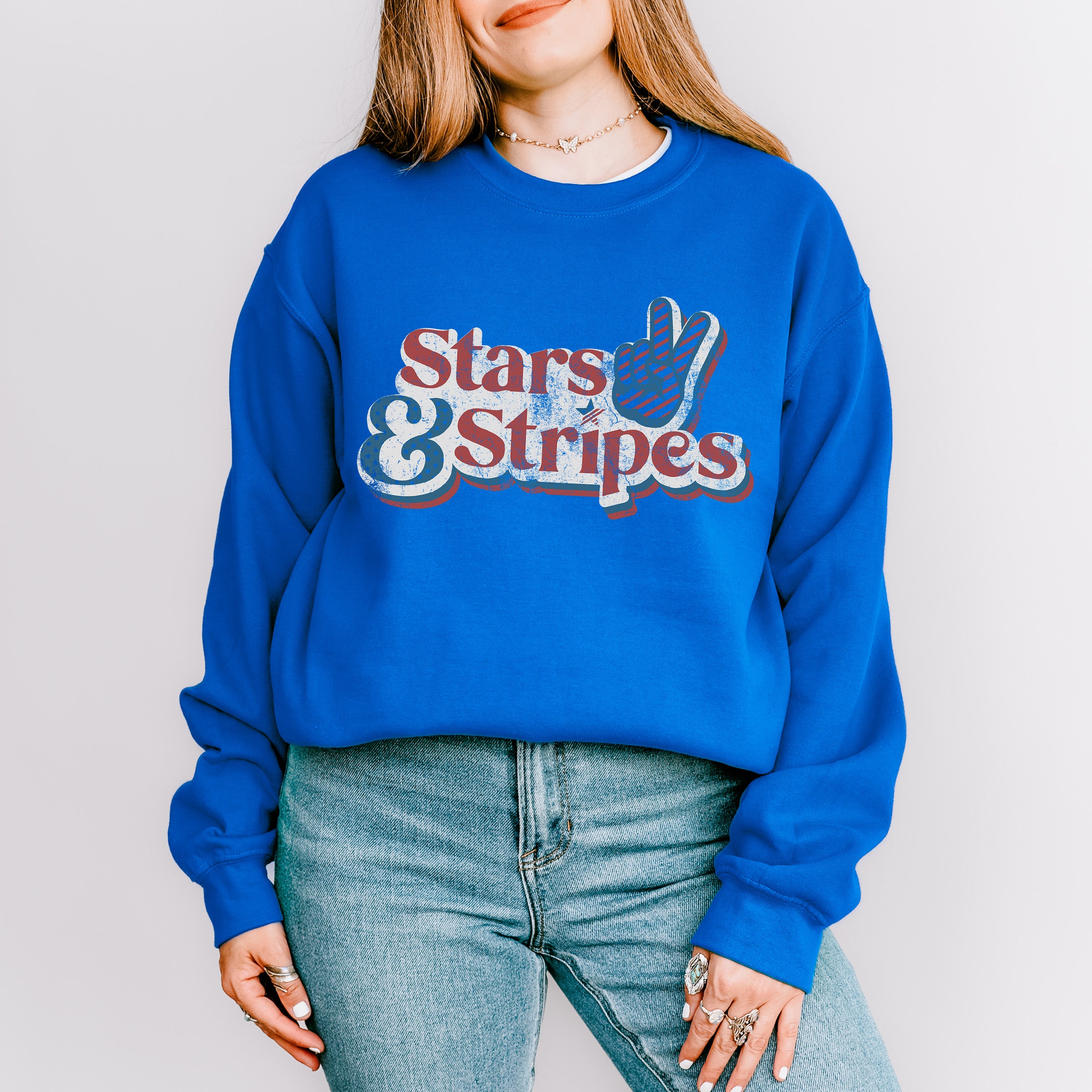 Stars And Stripes 4th Of July Unisex Crewneck T-Shirt Sweatshirt Hoodie