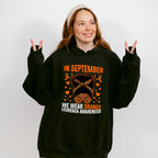 In September We Wear Orange Girl - Leukemia Unisex Crewneck T-Shirt Sweatshirt Hoodie