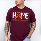 Hope Ribbon Design - Leukemia Unisex Crewneck T-Shirt Sweatshirt Hoodie