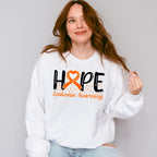 Hope Ribbon Design - Leukemia Unisex Crewneck T-Shirt Sweatshirt Hoodie