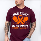 Her Fight Is My Fight Gloves - Leukemia Unisex Crewneck T-Shirt Sweatshirt Hoodie