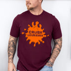Crush Leukemia Splash Design - Leukemia Unisex Crewneck T-Shirt Sweatshirt Hoodie