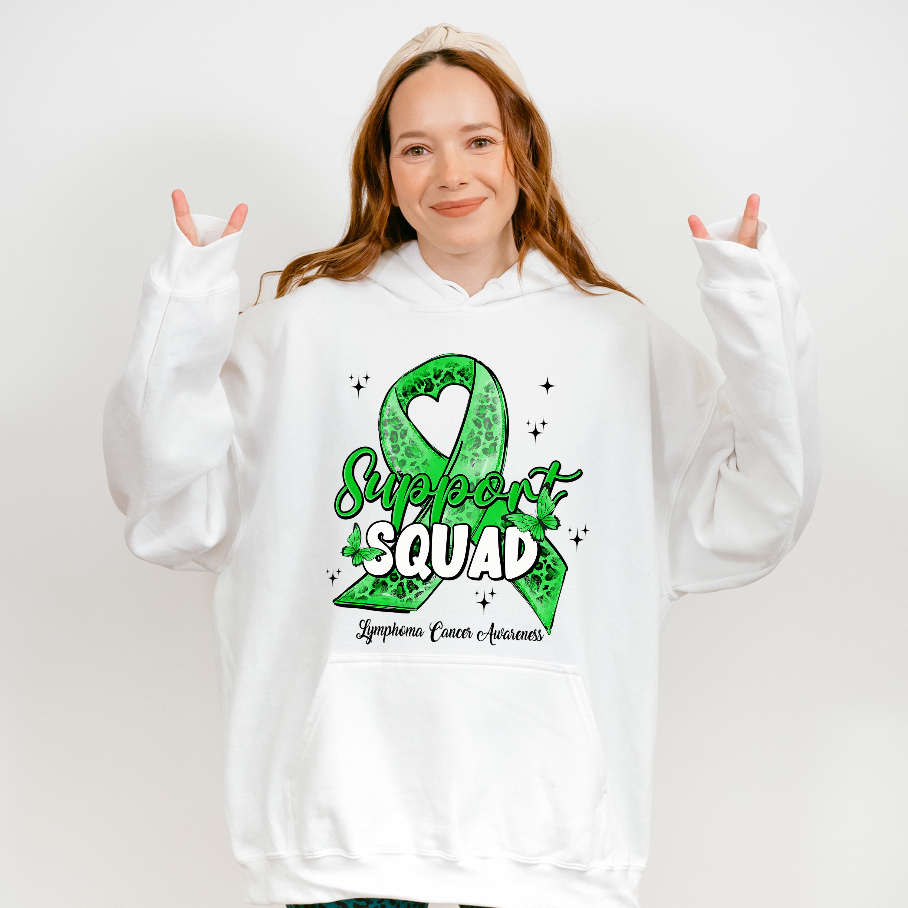 Support Squad Cancer Awareness - Lymphoma Unisex Crewneck T-Shirt Sweatshirt Hoodie