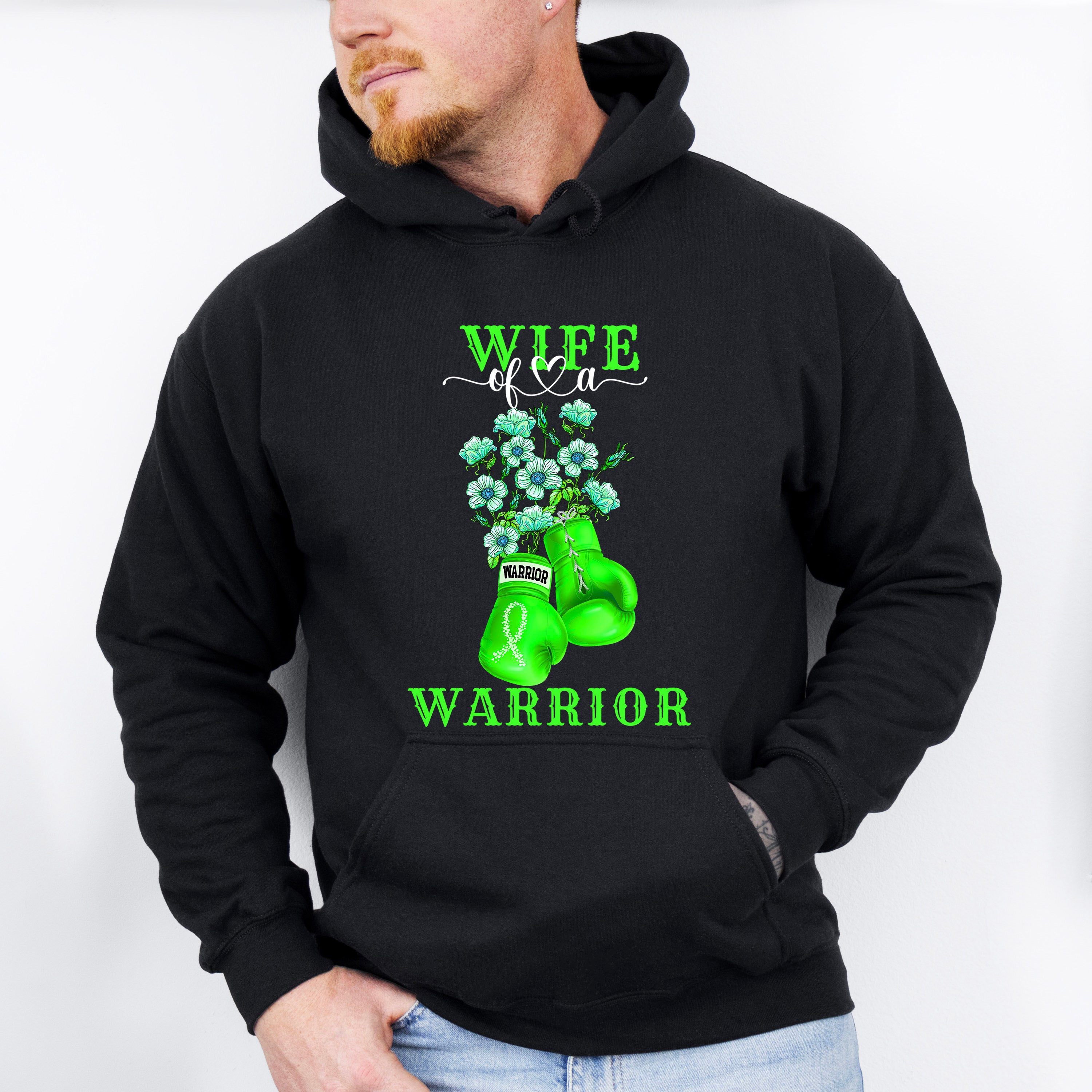 Wife of a Warrior - Lymphoma Unisex Crewneck T-Shirt Sweatshirt Hoodie