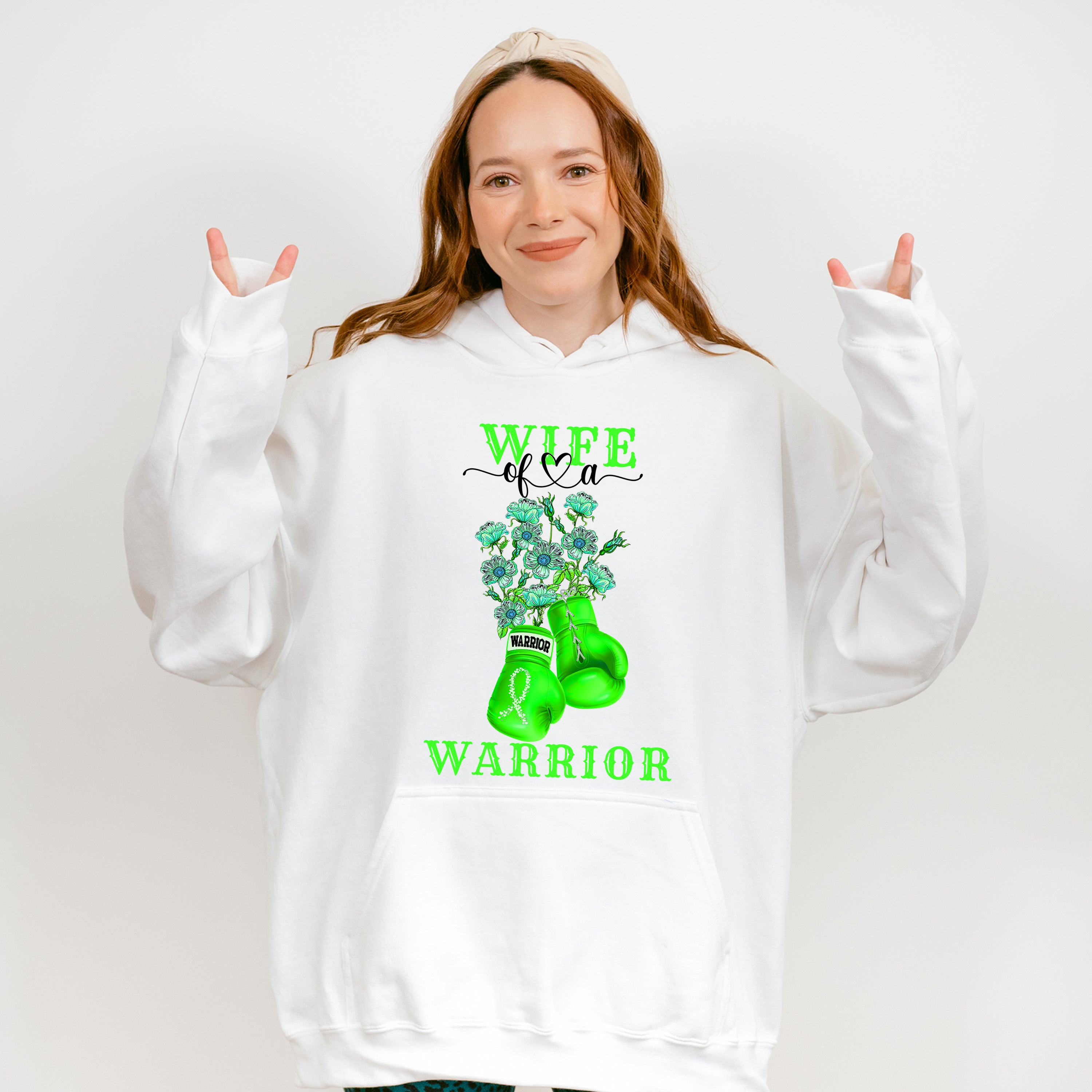 Wife of a Warrior - Lymphoma Unisex Crewneck T-Shirt Sweatshirt Hoodie