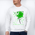 Lymphoma Awareness Cat Flower Design - Lymphoma Unisex Crewneck T-Shirt Sweatshirt Hoodie