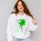 Lymphoma Awareness Cat Flower Design - Lymphoma Unisex Crewneck T-Shirt Sweatshirt Hoodie