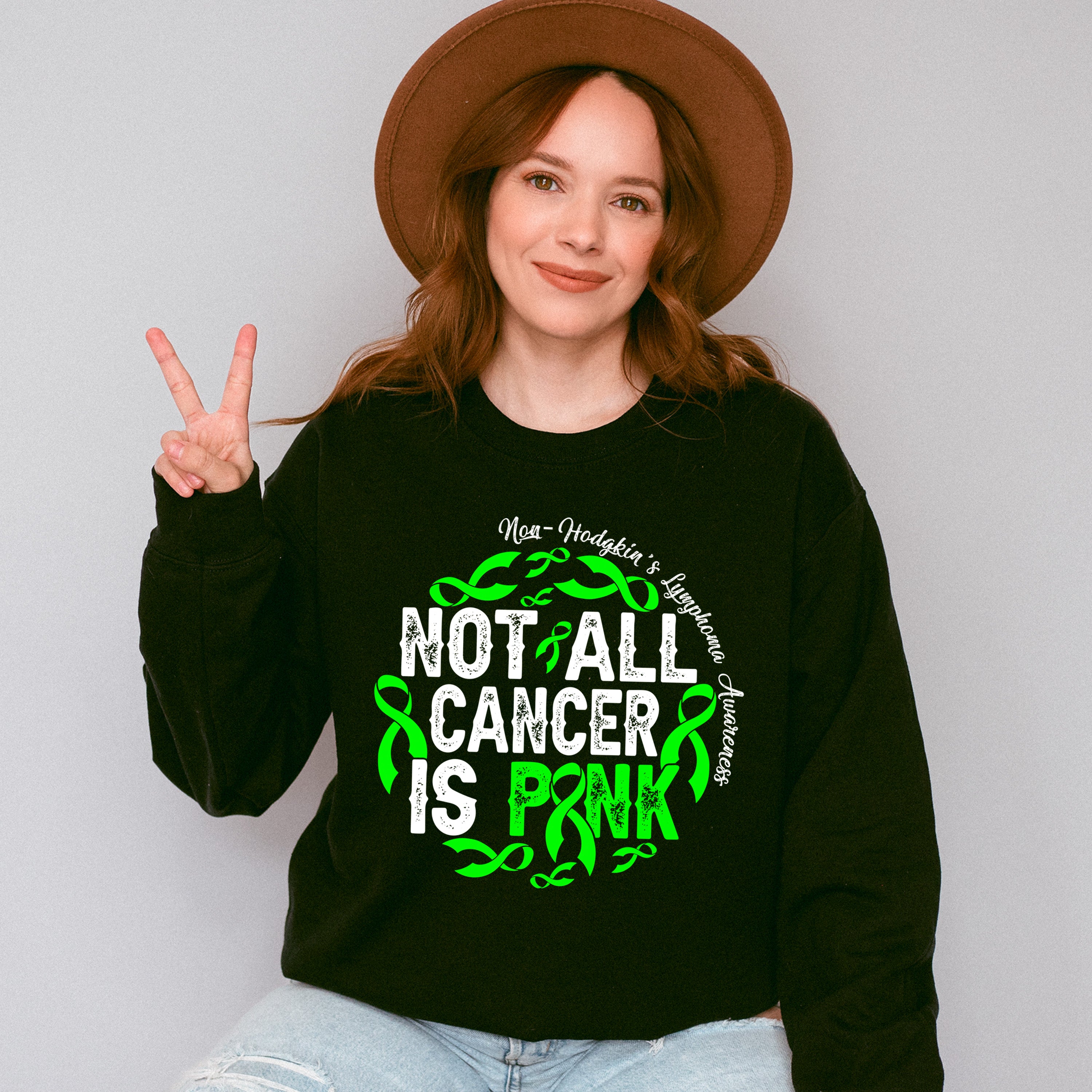 Not All Cancer Is Pink - Lymphoma Unisex Crewneck T-Shirt Sweatshirt Hoodie