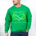 Lymphoma Strong Heart Design - Lymphoma Unisex Crewneck T-Shirt Sweatshirt Hoodie