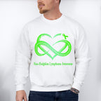 Lymphoma Strong Heart Design - Lymphoma Unisex Crewneck T-Shirt Sweatshirt Hoodie