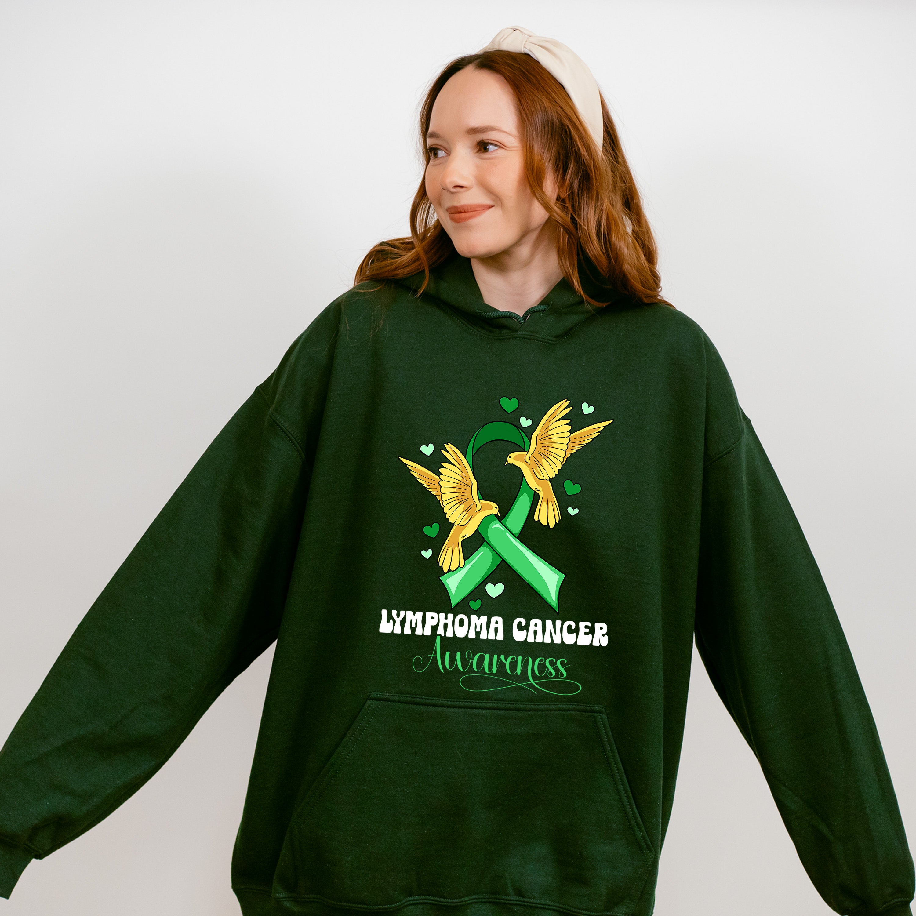 Lymphoma Awareness Bird Design - Lymphoma Unisex Crewneck T-Shirt Sweatshirt Hoodie