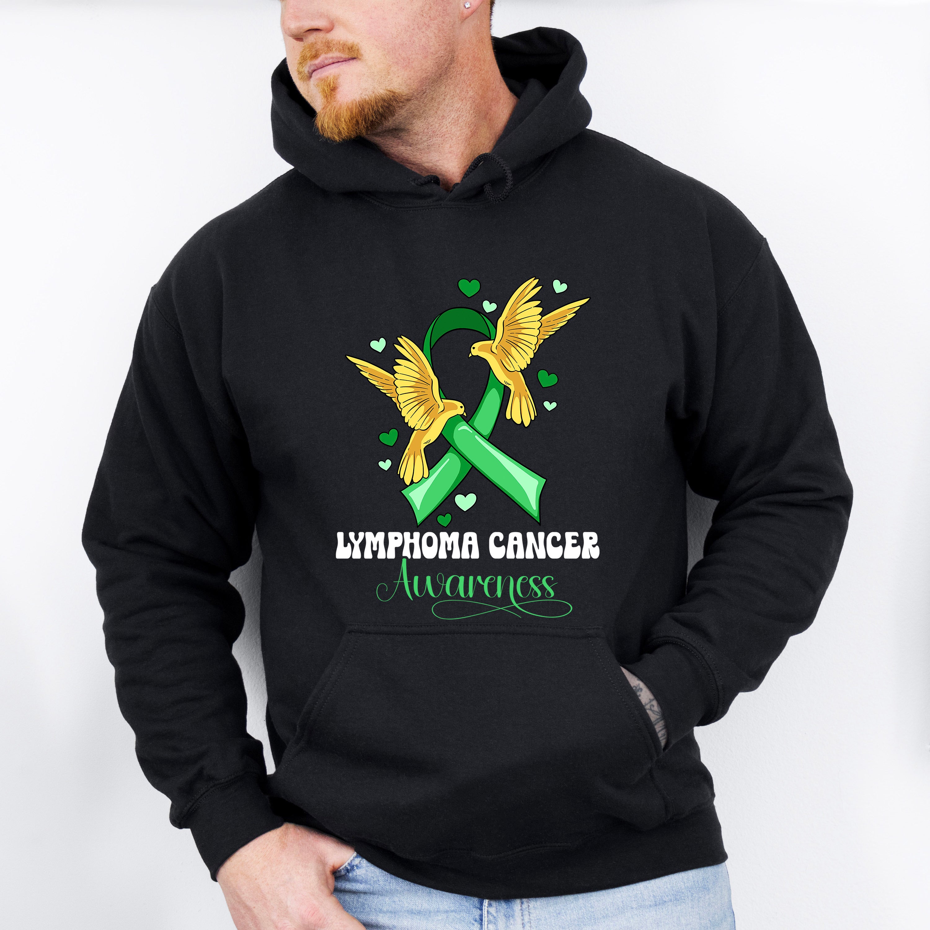 Lymphoma Awareness Bird Design - Lymphoma Unisex Crewneck T-Shirt Sweatshirt Hoodie