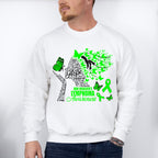 Lymphoma Awareness Butterfly Design - Lymphoma Unisex Crewneck T-Shirt Sweatshirt Hoodie