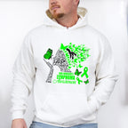 Lymphoma Awareness Butterfly Design - Lymphoma Unisex Crewneck T-Shirt Sweatshirt Hoodie
